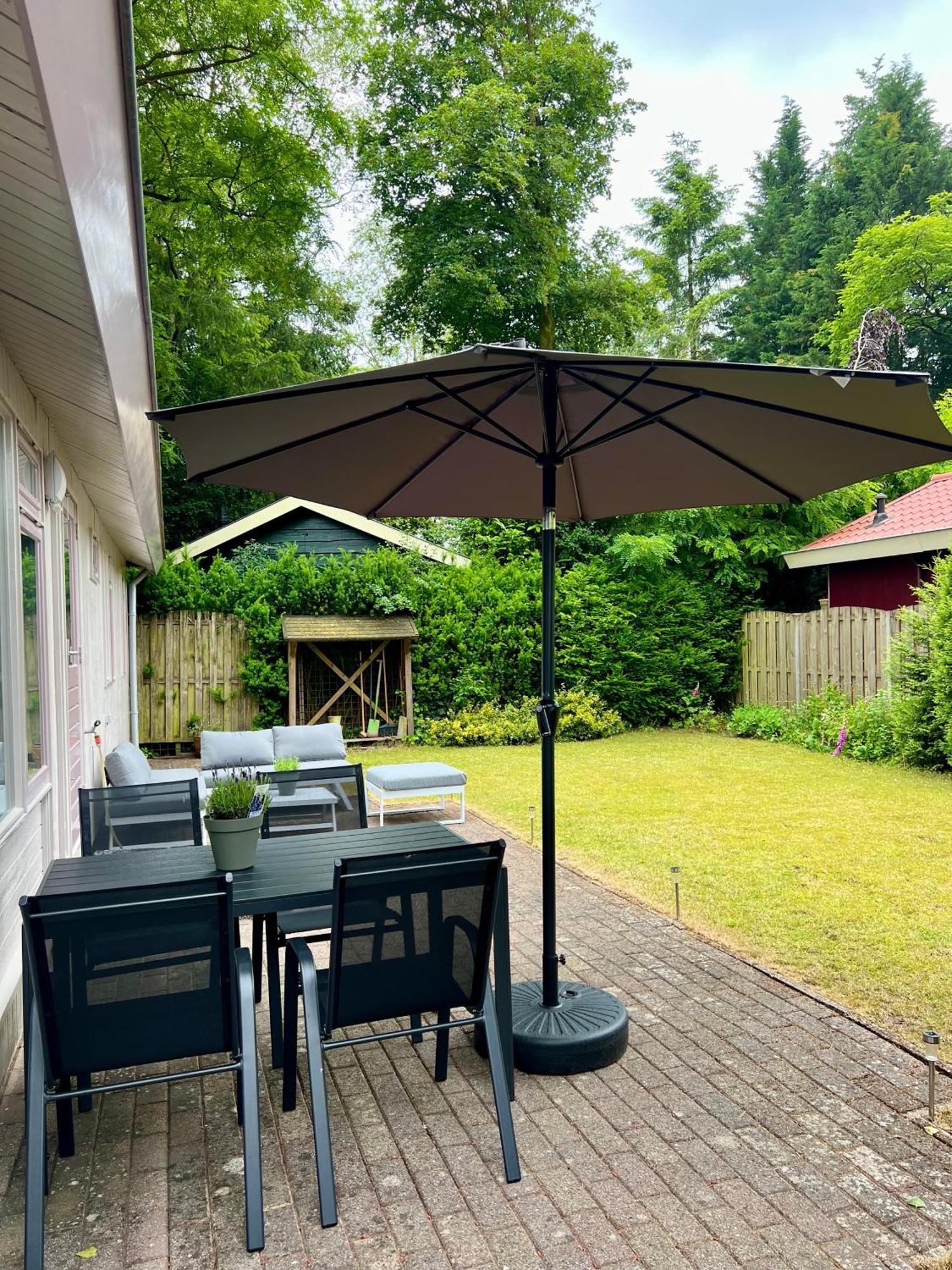 Luxe Boshuisje Met Prive Wellness & Jacuzzi Op De Veluwe Ermelo Bagian luar foto