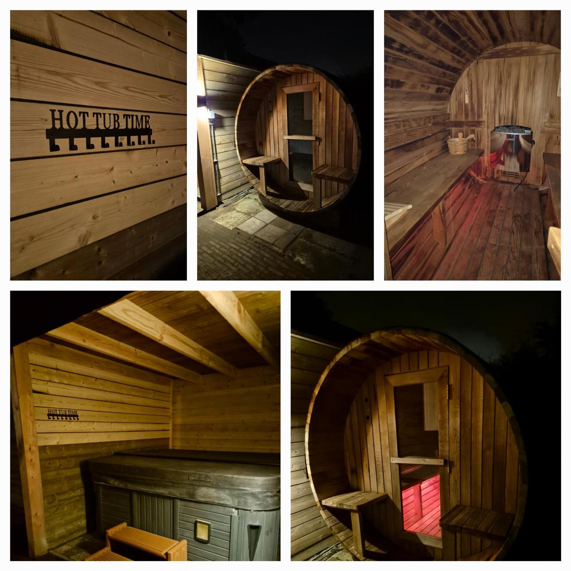 Luxe Boshuisje Met Prive Wellness & Jacuzzi Op De Veluwe Ermelo Bagian luar foto